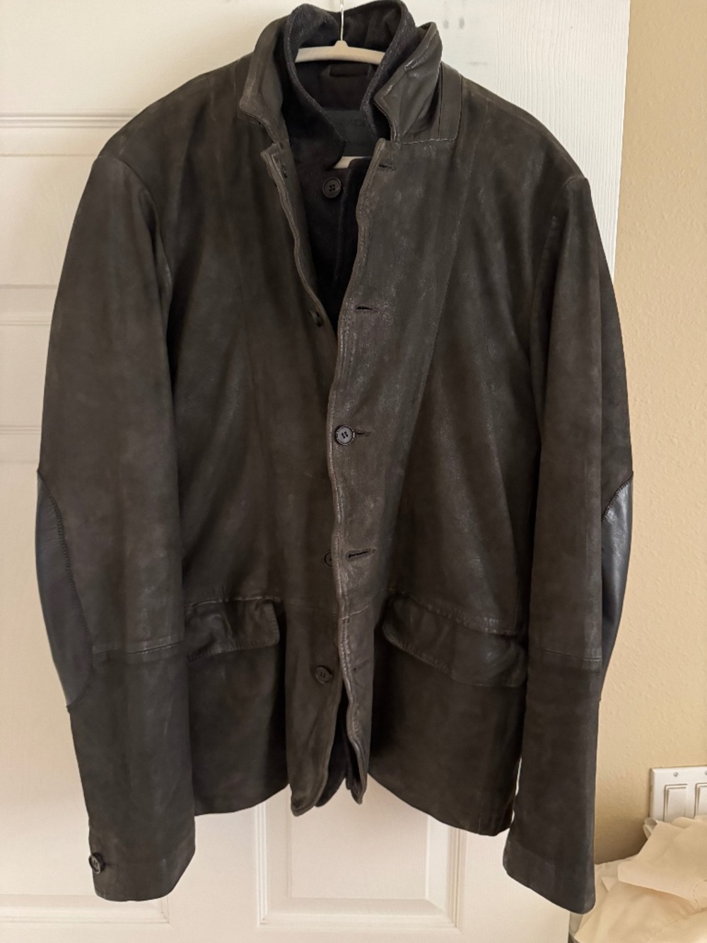 All Saints Leather Blazer (XL)